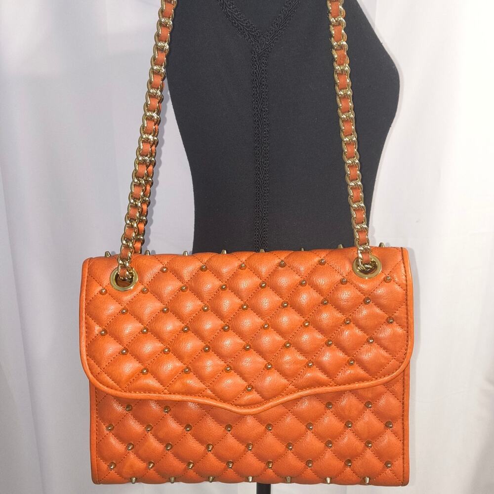 Like New Rebecca Minkoff Leather Quilted Chain Shoulder/Crossbody Bag - Picture 4 of 11